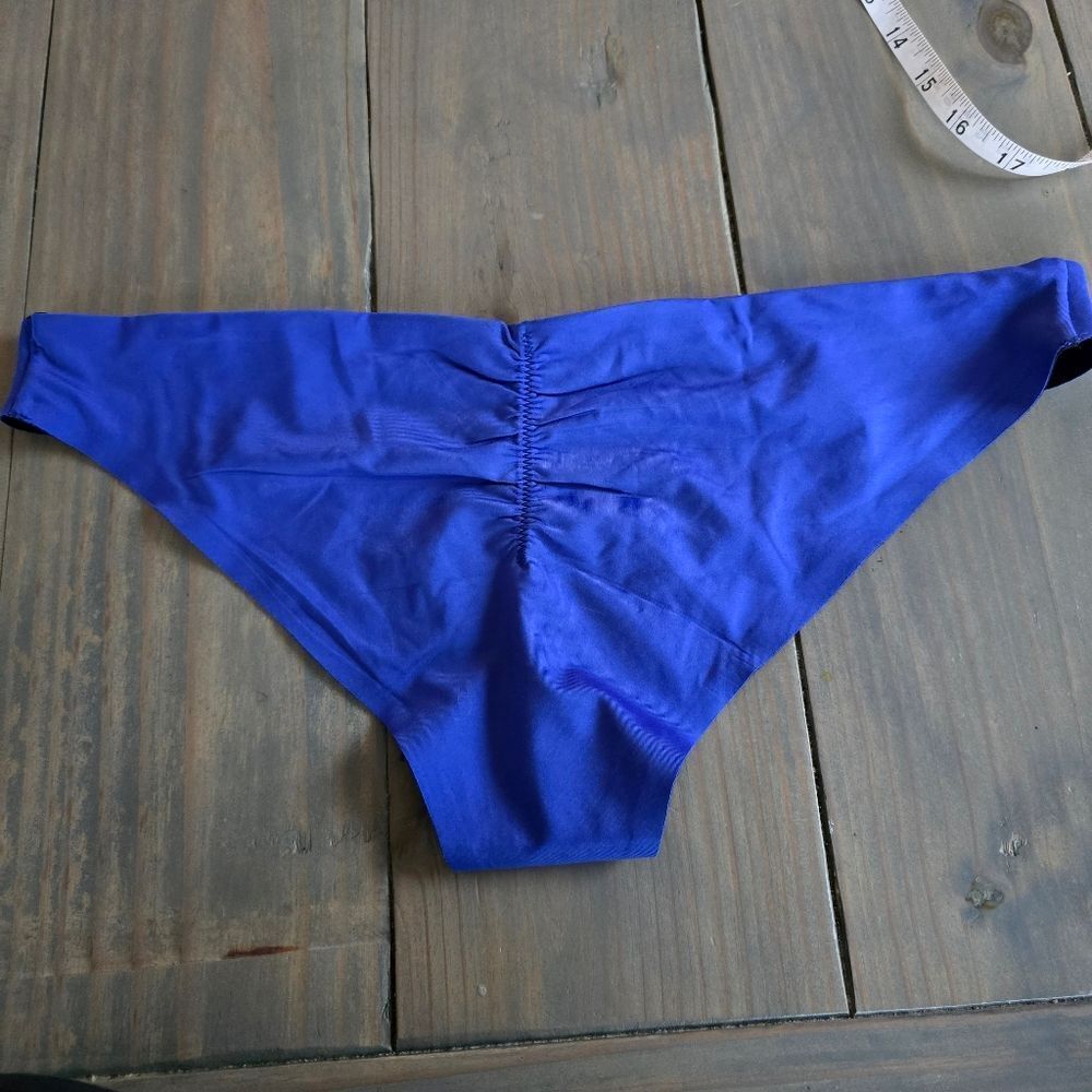 Elissa beachwear reversible cheeky bikini bottom royal blue large